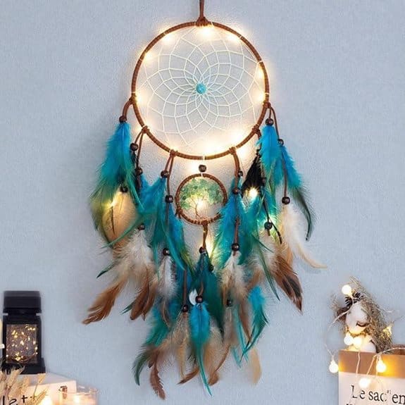 Dream Catcher Blue Tree of Life with LED