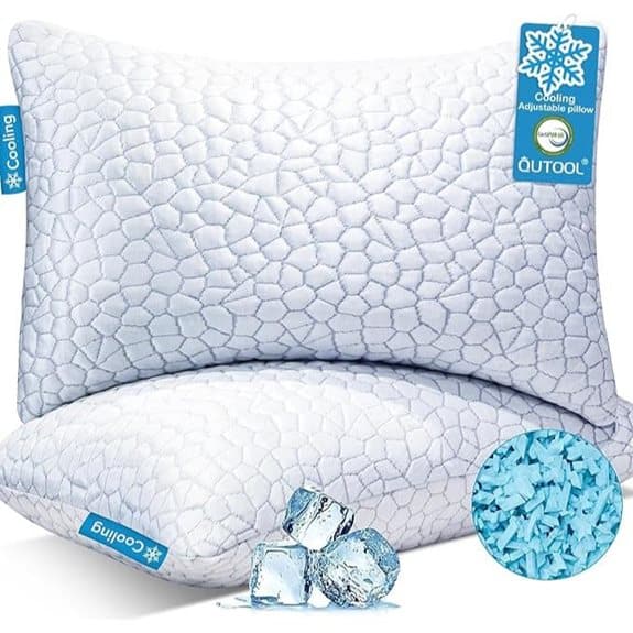 QUTOOL Cooling Memory Foam Pillows (2-Pack)