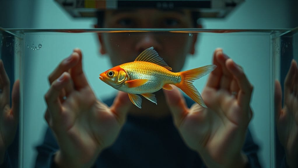 transparent barrier observing inner depths