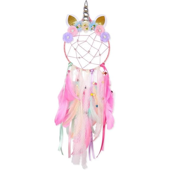QtGirl Unicorn Dream Catcher Wall Decor for Kids