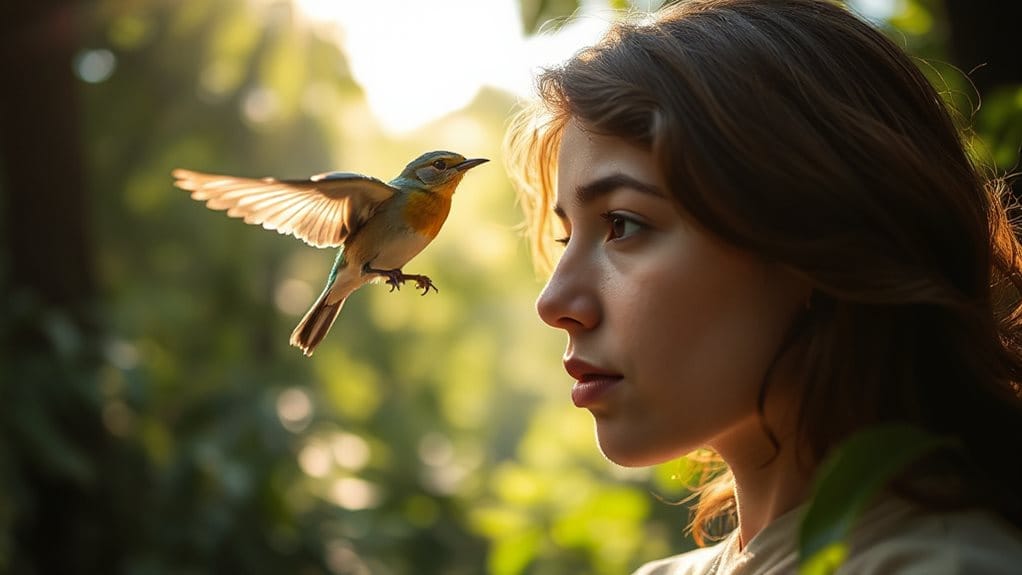 birds land on head mind solves