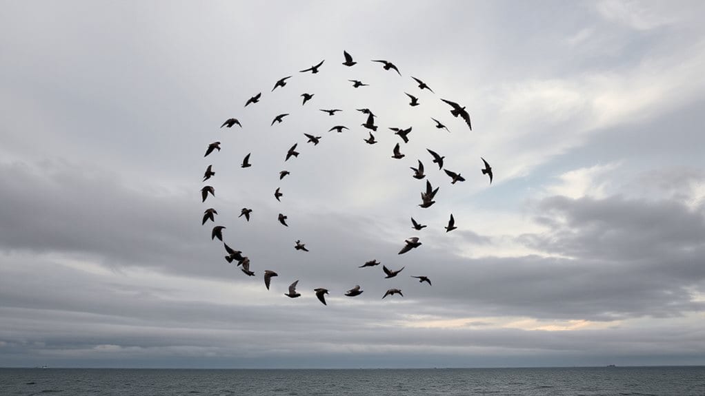 circling flock reveals symbolic insight
