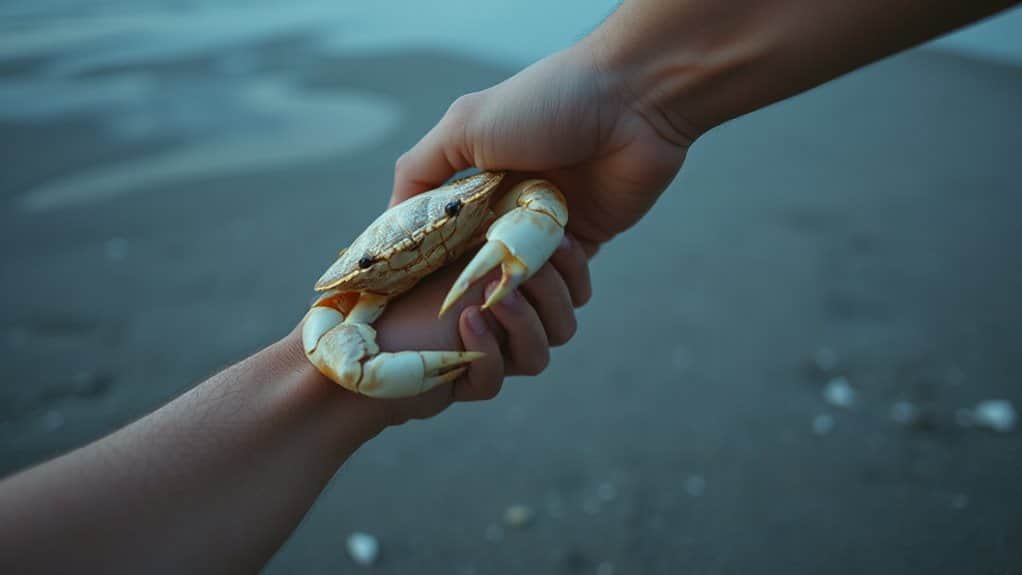 crab pinch signals spiritual attack