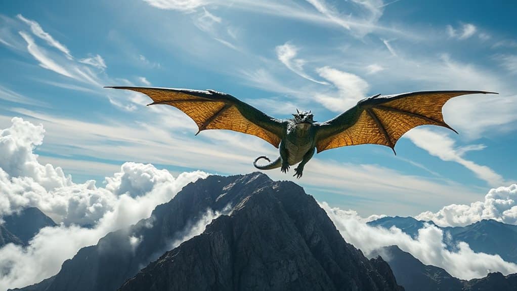 dragon overhead symbolizes hidden strength power