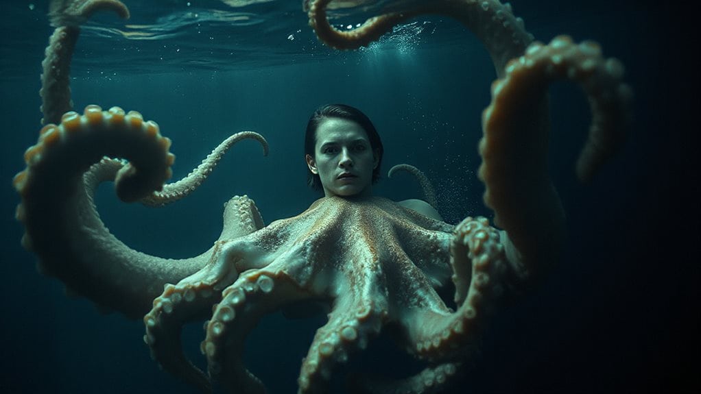dream of octopus wrapping around you