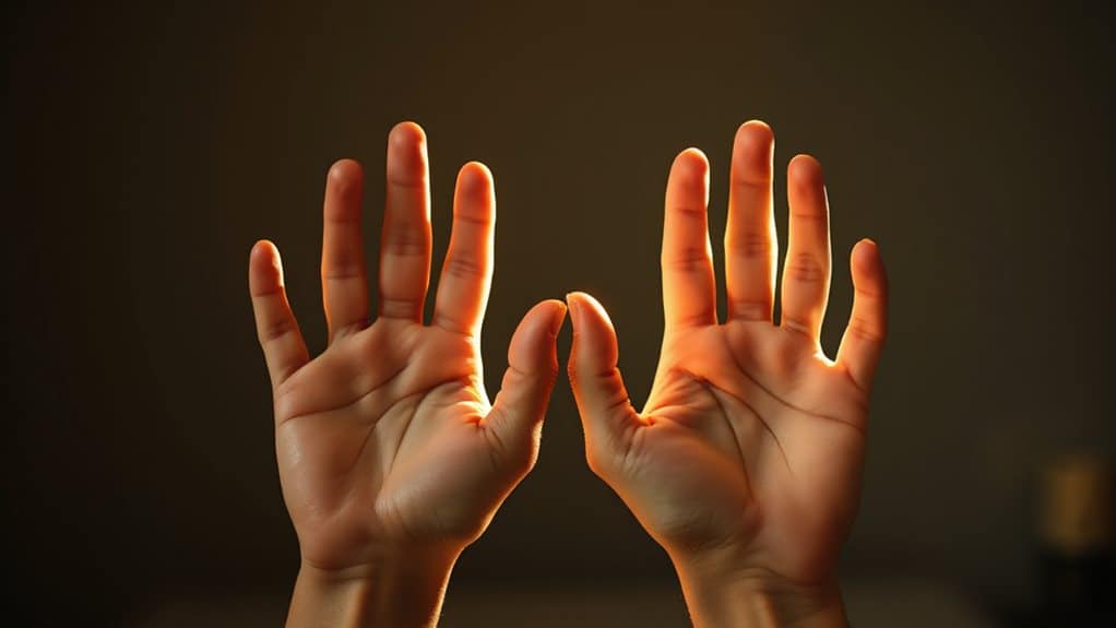 glowing hands color meanings