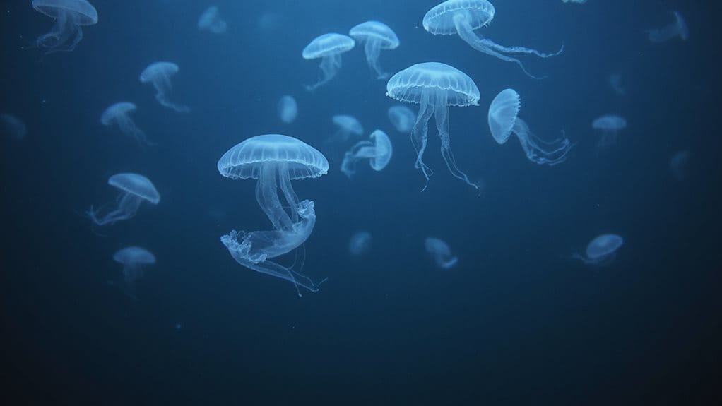 murky water swarming jellyfish reveal suppressed emotions
