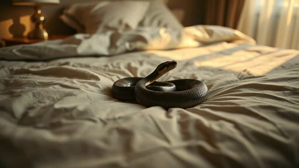 snake in bed signals trust issues and betrayal