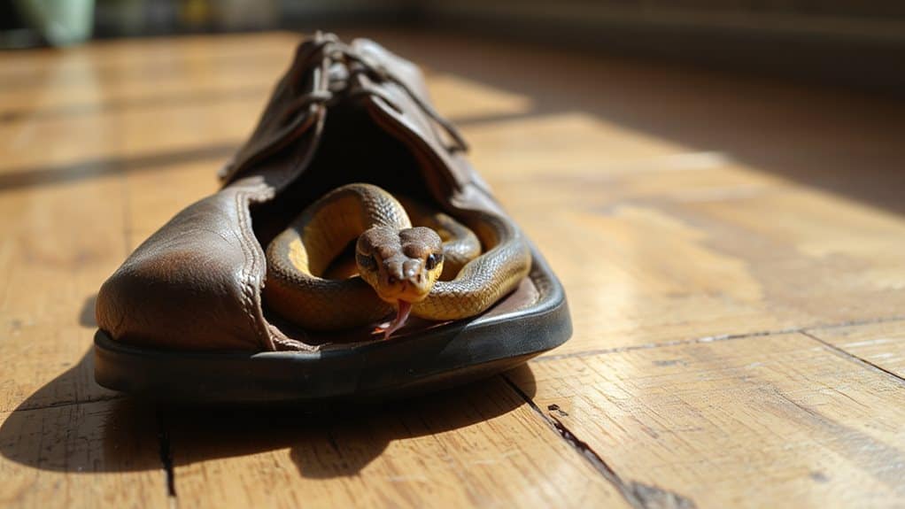 snake in shoe signals betrayal nearby