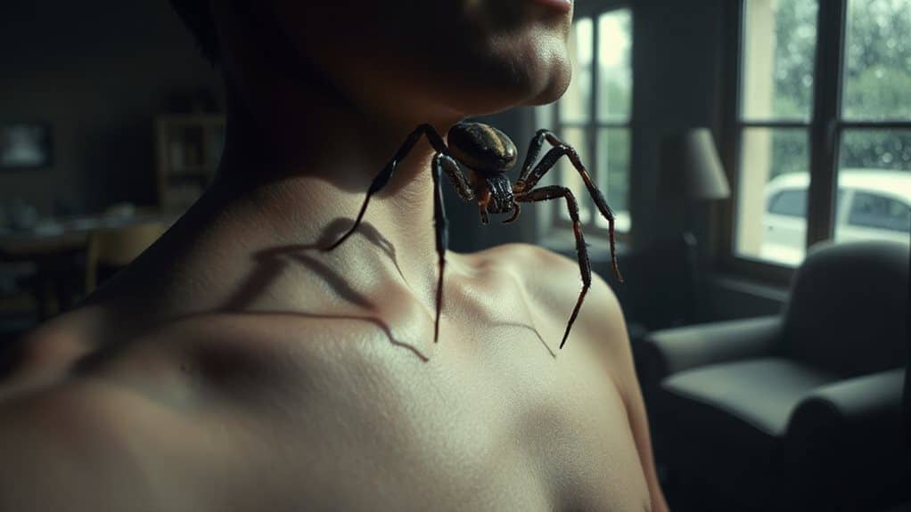 stress manifests as tingling spider invasion signals boundary breach