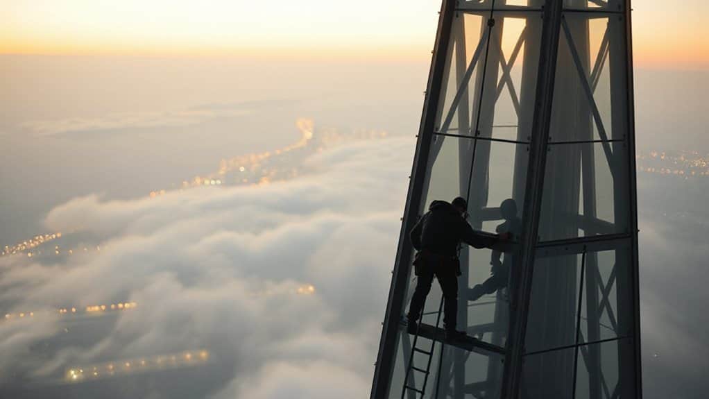 tower climbing reflects ambition and ascent