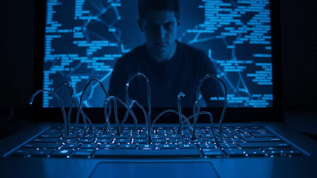 computer typing uncontrolled