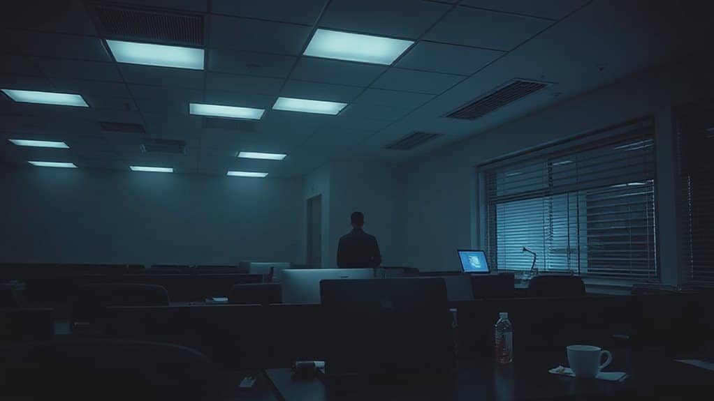 dark office fear job insecurity