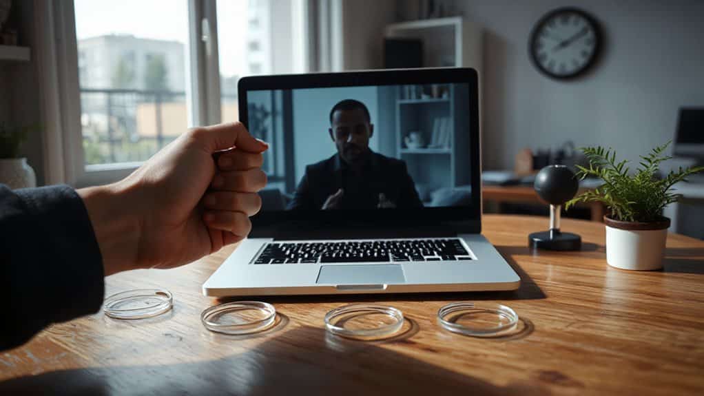 frozen video call stress sign
