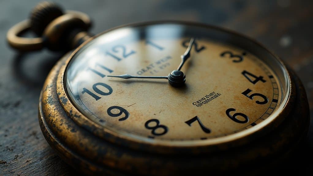 frozen clock signifies stagnation