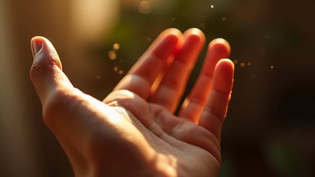 hand itching as warning